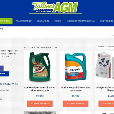 Tienda online accesorios para coche Talleres AGM